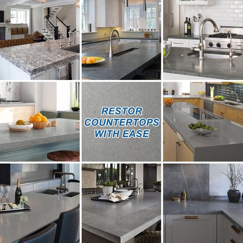 cocomfix Quartz Countertop Chip Repair Kit(Light Gray), Marble and Granite Repair to Fix Nicks, Chips or Scratches on Granite, Marble Porcelain, Corian, Travertine, Quartz, Acrylic and Other Surfaces. - Image 5